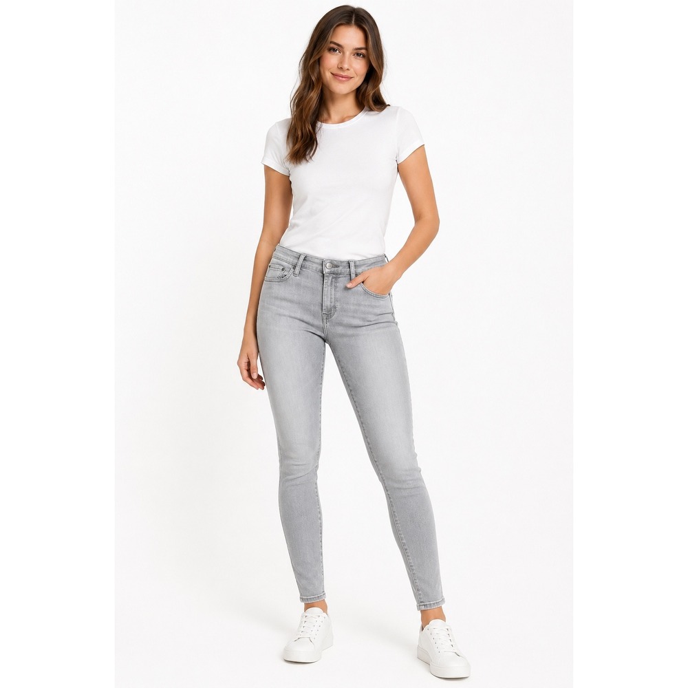 Banana Republic Sculpt Skinny‎ Jeans Womens 27/4 Light Grey Mid Rise Denim Pants